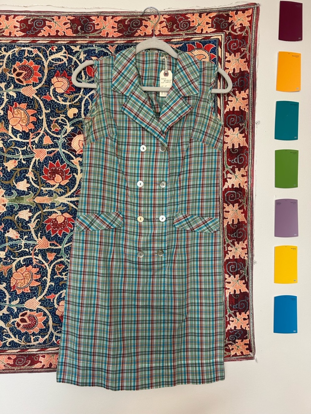 Gorgeous 80s plaid mini dress